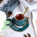 Set ly trà gốm sứ cao cấp kèm thìa và hộp đựng sang trọng