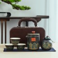 Bộ ấm trà gốm sứ xách tay cao cấp