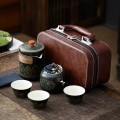 Bộ ấm trà gốm sứ xách tay cao cấp