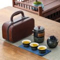 Bộ ấm trà gốm sứ xách tay cao cấp