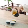 Bộ ấm trà gốm sứ tráng men cao cấp