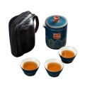 Bộ ấm trà gốm sứ tráng men cao cấp