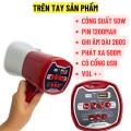 Loa phóng thanh cầm tay tích hợp cổng USB cho âm thanh chân thật siêu rõ, Màu đỏ