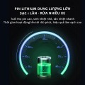 Máy rửa xe mini 2 pin sạc cao cấp áp lực nước mạnh