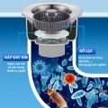 Bộ lọc rác bồn rửa bát đa năng ngăn mùi hôi, ngăn côn trùng