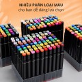 Bút dạ marker 2 đầu chuyên nghiệp màu sắc tươi sáng, 30 màu	