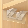Miếng dán giá đỡ kệ gỗ treo tường, khung tranh, kệ tủ góc tường, móc dán ke góc chữ L kê ván, sàn chịu lực, Dán kệ đơn 6x6cm