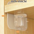 Miếng dán giá đỡ kệ gỗ treo tường, khung tranh, kệ tủ góc tường, móc dán ke góc chữ L kê ván, sàn chịu lực, Dán kệ đơn 6x6cm