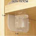 Miếng dán giá đỡ kệ gỗ treo tường, khung tranh, kệ tủ góc tường, móc dán ke góc chữ L kê ván, sàn chịu lực, Dán kệ đơn 6x6cm