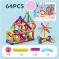 Bộ xếp hình nam châm sáng tạo 64 chi tiết thông minh