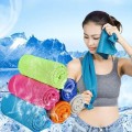 Khăn lạnh thể thao đa năng thấm hút mồ hôi, mát lạnh, Màu hồng đậm