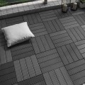 Tấm gỗ nhựa lót sàn ban công, nhà tắm, bể bơi, sân vườn chống trơn trượt, thoát nước tốt, Màu nâu