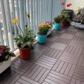 Tấm gỗ nhựa lót sàn ban công, nhà tắm, bể bơi, sân vườn chống trơn trượt, thoát nước tốt, Màu nâu