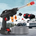 Máy rửa xe mini 2 pin sạc cao cấp áp lực nước mạnh