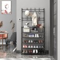 Giá để giày chữ L thông minh 4 tầng để giày, có móc treo đồ