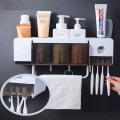 Kệ để đồ nhà tắm kiêm nhả kem đánh răng tự động đa năng