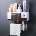 Kệ để đồ nhà tắm kiêm nhả kem đánh răng tự động đa năng
