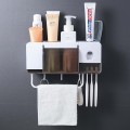 Kệ để đồ nhà tắm kiêm nhả kem đánh răng tự động đa năng