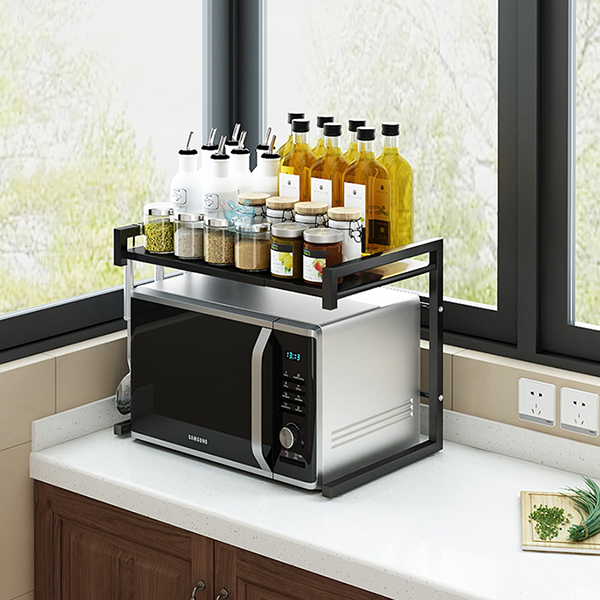Kệ để lò vi sóng chất liệu kim loại siêu tiện lợi 2 tầng chắc chắn