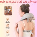 Máy massage cổ vai gáy 6D kết hợp chườm nóng hồng ngoại đa năng