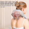 Máy massage cổ vai gáy 6D kết hợp chườm nóng hồng ngoại đa năng