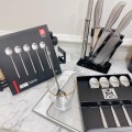 Hộp 5 thìa inox cán dài thiết kế cao cấp