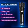 Đèn pin mini siêu sáng cầm tay chống nước 5 chế độ sáng, Pin18650 1200mah	