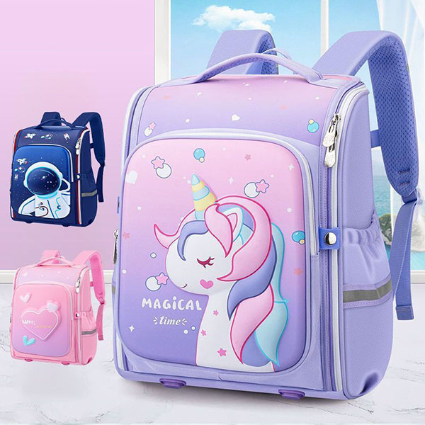 Balo chống gù siêu nhẹ họa tiết 3D chống thấm nước