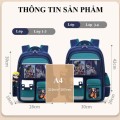 Balo học sinh chống gù giảm gánh nặng chống nước cao cấp, Màu hồng - Nhỏ: 38 * 26 * 18cm (cho 1-2 lớp)