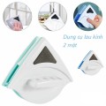 Dụng cụ lau kính 2 mặt hít nam châm tam giác tặng kèm bông lau, Kính dày từ 3 - 8 mm	