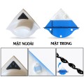 Dụng cụ lau kính 2 mặt hít nam châm tam giác tặng kèm bông lau, Kính dày từ 3 - 8 mm	