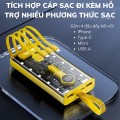 Pin sạc dự phòng 20.000mAh trong suốt hỗ trợ sạc nhanh tích hợp đèn led