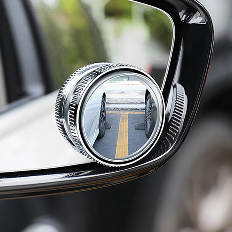 Bộ 2 gương cầu lồi xoay 360 mini, đế hút kính gắn gương hậu ô tô