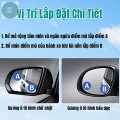 Bộ 2 gương cầu lồi xoay 360 mini, đế hút kính gắn gương hậu ô tô