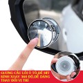 Bộ 2 gương cầu lồi xoay 360 mini, đế hút kính gắn gương hậu ô tô