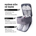 Túi đựng giày dép 3 ngăn có quai treo chắc chắn, chống nước cực tốt