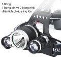 Đèn pin siêu sáng đội đầu 3 pha zoom xa gần