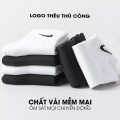 Tất vớ thể thao nam nữ hàng dệt kim cao cấp (Set 5 đôi), Màu trắng - Cổ cao