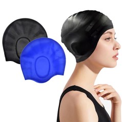 Mũ bơi bảo vệ tóc chất liệu silicone đàn hồi, thiết kế thời trang, Mũ thường