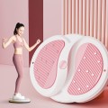 Đĩa xoay eo tập thể dục 360 độ tập cơ bụng eo thon có hạt massage, Màu hồng