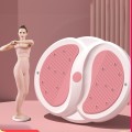 Đĩa xoay eo tập thể dục 360 độ tập cơ bụng eo thon có hạt massage, Màu hồng