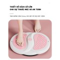 Đĩa xoay eo tập thể dục 360 độ tập cơ bụng eo thon có hạt massage, Màu hồng