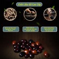 Lót ghế tựa lưng ô tô hạt gỗ masage chống nóng, Màu nâu
