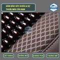 Lót ghế tựa lưng ô tô hạt gỗ masage chống nóng, Màu nâu