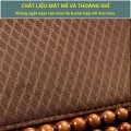 Lót ghế tựa lưng ô tô hạt gỗ masage chống nóng, Màu nâu