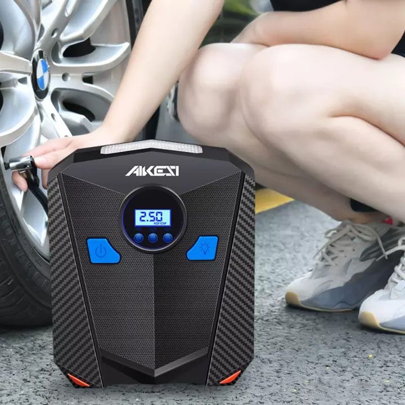 Bơm lốp xe ô tô thông minh Aikesi tự động ngắt theo cài đặt