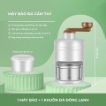 Máy bào đá mini bằng tay làm đá bào, xay đá tuyết cho gia đình