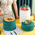 Lồng bàn 5 tầng tránh ruồi muỗi, bảo quản thực phẩm, giữ nhiệt 3 in 1, Màu trắng
