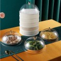 Lồng bàn 5 tầng tránh ruồi muỗi, bảo quản thực phẩm, giữ nhiệt 3 in 1, Màu trắng