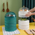 Lồng bàn 5 tầng tránh ruồi muỗi, bảo quản thực phẩm, giữ nhiệt 3 in 1, Màu trắng